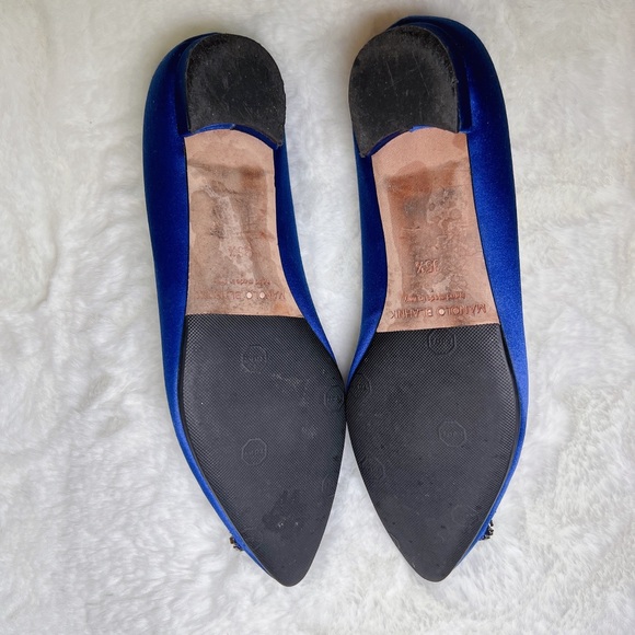 ❤️SOLD❤️Manolo Blahnik hangisi flats royal blue 35.5 - Picture 8 of 10